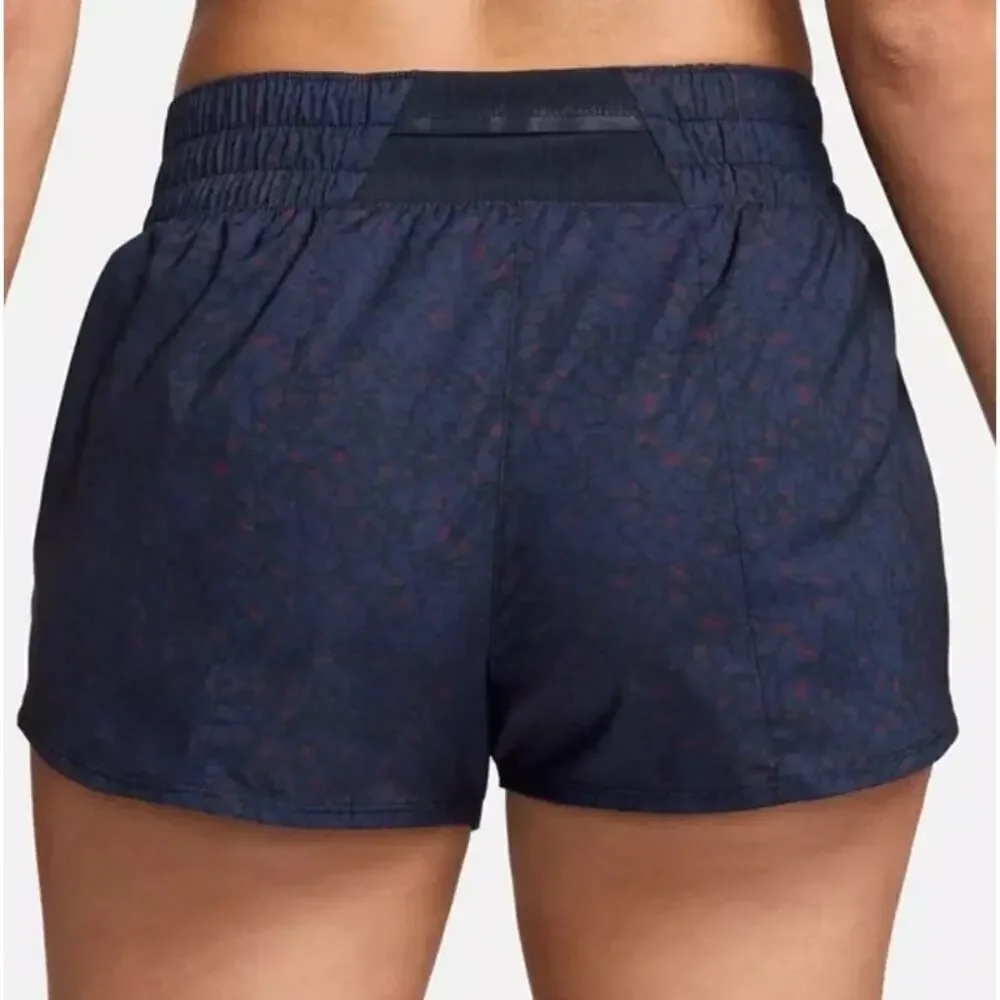 Nike Women's Midnight Navy One Dri-Fit Mid-Rise 3” Brief-Lined Shorts Size S